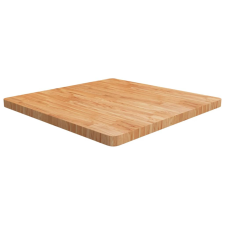 vidaXL világosbarna kezelt tömör tölgyfa négyzet asztallap 80x80x4 cm bútor