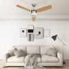 vidaXL világosbarna távirányítós mennyezeti ventilátor lámpával 108 cm
