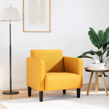 vidaXL világossárga kordbársony szövet kanapészék karfás szék 54 cm bútor