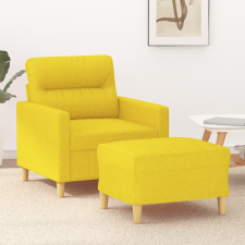 vidaXL világossárga szövet kanapéfotel lábtartóval 60 cm bútor