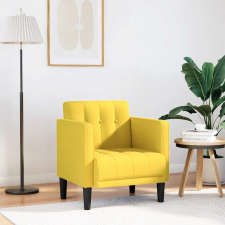 vidaXL Világossárga szövet kanapészék karfás szék 53 cm bútor