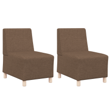 vidaXL Világosszürke 55 cm Szövet Kanapé Szék 2 pcs Barna (3399752) bútor
