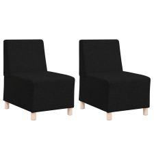 vidaXL Világosszürke 55 cm Szövet Kanapé Szék 2 pcs Fekete (3399750) bútor
