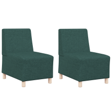 vidaXL Világosszürke 55 cm Szövet Kanapé Szék 2 pcs Sötétzöld (3399753) bútor