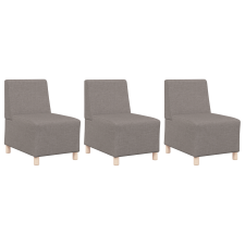 vidaXL Világosszürke 55 cm Szövet Kanapé Szék 3 pcs Tópszínű (3399798) bútor