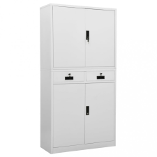 vidaXL világosszürke acél irodai szekrény 90 x 40 x 180 cm irattároló szekrény