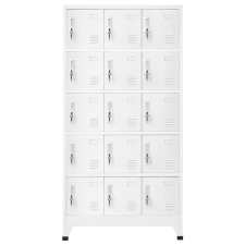 vidaXL világosszürke acél zárható szekrény 90 x 40 x 180 cm (339821) bútor