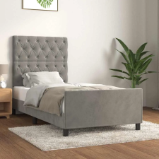 vidaXL világosszürke bársony ágykeret matrac nélkül 80x200 cm ágy és ágykellék