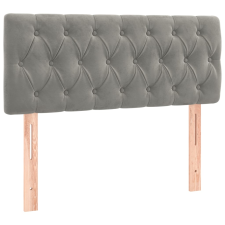 vidaXL világosszürke bársony fejtámla 90x7x78/88 cm (346320) ágy és ágykellék