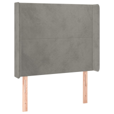 vidaXL világosszürke bársony fejtámla szárnyakkal 103x16x118/128 cm (3119342) ágy és ágykellék