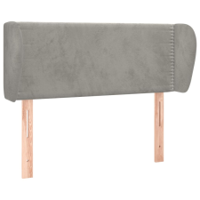 vidaXL világosszürke bársony fejtámla szárnyakkal 103x23x78/88 cm (3117046) ágy és ágykellék