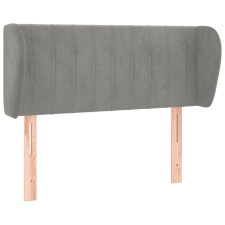 vidaXL világosszürke bársony fejtámla szárnyakkal 103x23x78/88 cm (3117424) ágy és ágykellék