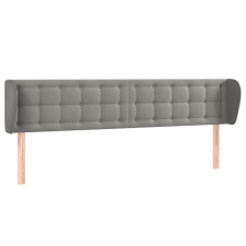 vidaXL világosszürke bársony fejtámla szárnyakkal 183x23x78/88 cm (3117638) ágy és ágykellék