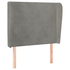 vidaXL világosszürke bársony fejtámla szárnyakkal 93 x 23 x 118/128 cm (3117712) ágy és ágykellék