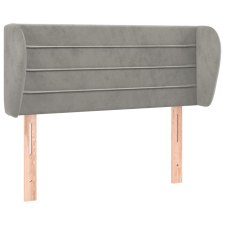 vidaXL világosszürke bársony fejtámla szárnyakkal 93x23x78/88 cm (3117320) ágy és ágykellék