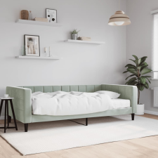 vidaXL világosszürke bársony kanapéágy matraccal 100 x 200 cm ágy és ágykellék