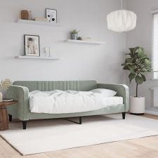 vidaXL világosszürke bársony kanapéágy matraccal 90 x 190 cm ágy és ágykellék