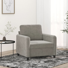 vidaXL világosszürke bársony kanapéfotel 60 cm bútor