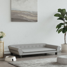 vidaXL világosszürke bársony kutyaágy 100 x 50 x 21 cm szállítóbox, fekhely kutyáknak