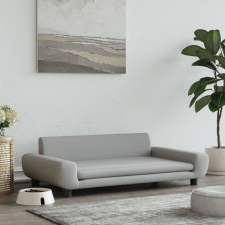 vidaXL világosszürke bársony kutyaágy 100 x 54 x 33 cm szállítóbox, fekhely kutyáknak