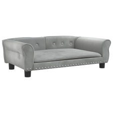 vidaXL világosszürke bársony kutyaágy 95 x 55 x 30 cm (171811) szállítóbox, fekhely kutyáknak