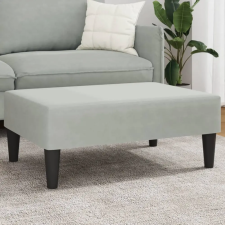 vidaXL világosszürke bársony lábzsámoly 77x55x31 cm bútor
