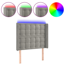 vidaXL világosszürke bársony LED-es fejtámla 103x16x118/128 cm (3124524) ágy és ágykellék