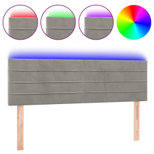 vidaXL világosszürke bársony LED-es fejtámla 144x5x78/88 cm (3121800) ágy és ágykellék