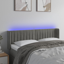 vidaXL világosszürke bársony LED-es fejtámla 147 x 16 x 78/88 cm ágy és ágykellék