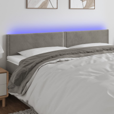 vidaXL világosszürke bársony LED-es fejtámla 180x5x78/88 cm ágy és ágykellék