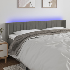 vidaXL világosszürke bársony LED-es fejtámla 183 x 16 x 78/88 cm ágy és ágykellék