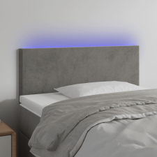 vidaXL világosszürke bársony LED-es fejtámla 80 x 5 x 78/88 cm ágy és ágykellék