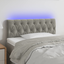 vidaXL világosszürke bársony LED-es fejtámla 90 x 7 x 78/88 cm ágy és ágykellék