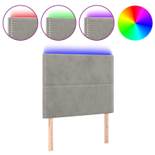 vidaXL világosszürke bársony LED-es fejtámla 90x5x118/128 cm (3122320) ágy és ágykellék