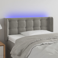 vidaXL világosszürke bársony LED-es fejtámla 93 x 16 x 78/88 cm ágy és ágykellék