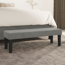 vidaXL Világosszürke bársony pad 100 x 30 x 30 cm (346666) bútor