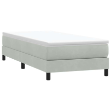 vidaXL világosszürke bársony rugós ágy matrac nélkül 80x210 cm ágy és ágykellék