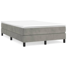 vidaXL világosszürke bársony rugós ágy matraccal 120 x 190 cm ágy és ágykellék