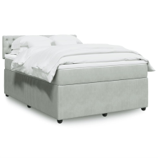 vidaXL világosszürke bársony rugós ágy matraccal 140x190 cm ágy és ágykellék