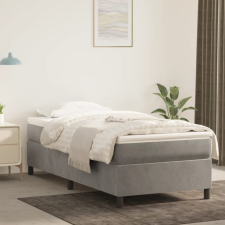 vidaXL világosszürke bársony rugós ágy matraccal 90 x 200 cm ágy és ágykellék