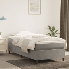 vidaXL világosszürke bársony rugós ágy matraccal 90x190 cm ágy és ágykellék