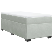 vidaXL világosszürke bársony rugós ágy matraccal 90x190 cm (3285251) ágy és ágykellék