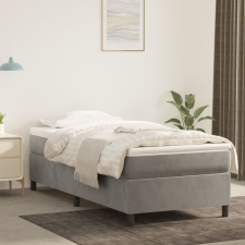 vidaXL Világosszürke bársony rugós ágykeret 80 x 200 cm ágy és ágykellék