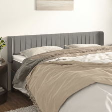 vidaXL világosszürke bársony szárnyas fejtámla 183x16x78/88 cm ágy és ágykellék
