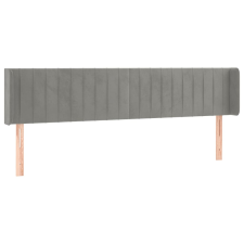 vidaXL világosszürke bársony szárnyas fejtámla 183x16x78/88 cm (3119066) ágy és ágykellék