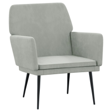 vidaXL világosszürke bársonyfotel 62 x 79 x 79 cm (351372) bútor