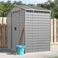 vidaXL világosszürke horganyzott acél kerti fészer 191 x 130 x 198 cm kerti tárolás