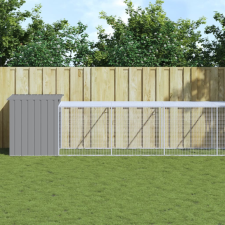 vidaXL világosszürke horganyzott acél tyúkketrec 110x1221x110 cm haszonállat felszerelés