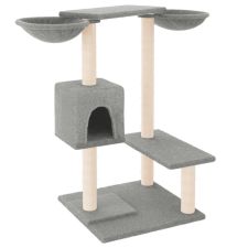 vidaXL világosszürke macskabútor kaparófákkal 82 cm (171760) macskabútor