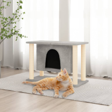 vidaXL világosszürke macskabútor szizál kaparófákkal 50 cm macskabútor